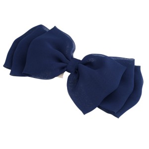 Turtle Story Jazzy Bow Vintage Navy Schiffon - ozdobna spinka do włosów