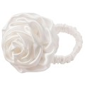 So Fluffy jedwabna gumka do włosów z różą - ecru