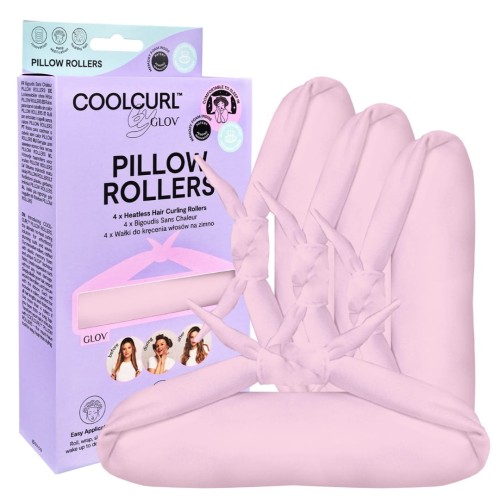 Glov CoolCurl Pillow Rollers - różowe wałki do kręcenia loków na zimno 4szt