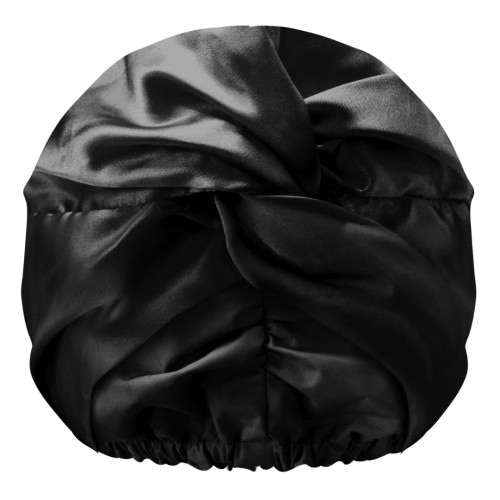 GLOV Hair Treatment Bonnet Black - czepek do włosów pod prysznic z satynową warstwą.jpg