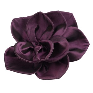 Turtle Story Dahlia Scrunchie Plum - gumka do włosów hand made