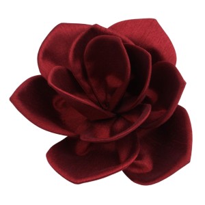 Turtle Story Dahlia Barrette Dark Cherry- gumka do włosów hand made