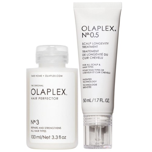 Olaplex No.3 Hair Perfector i Olaplex No.0.5 Scalp Longevitay Tretment - zestaw odbudowujący do włosów i dbający o skórę głowy