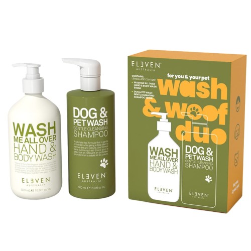 Eleven Australia Wash & Woof Duo - łagodny zestaw do pielęgnacji Ciebie i Twojego pupila