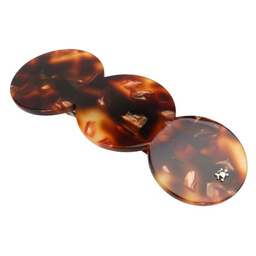 Turtle Story Triplet Barrette Salted Caramel- spinka do włosów hand made