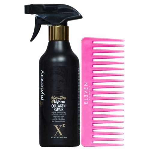 Mydentity Myhero X2 Collagen Repair + Eleven Australia Neon Comb - regeneracja kolagenowa 414 ml