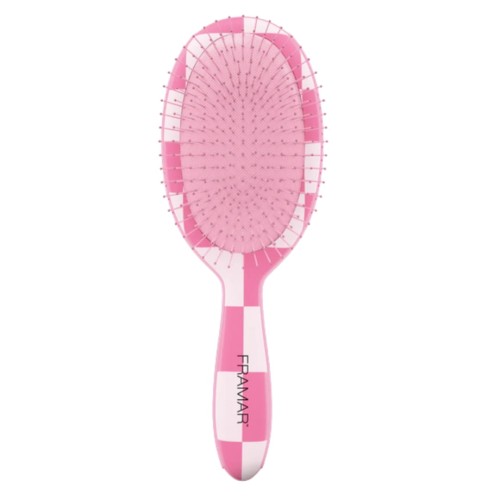 Framar Detangle Brush Checked Out Pink - szczotka do rozczesywania