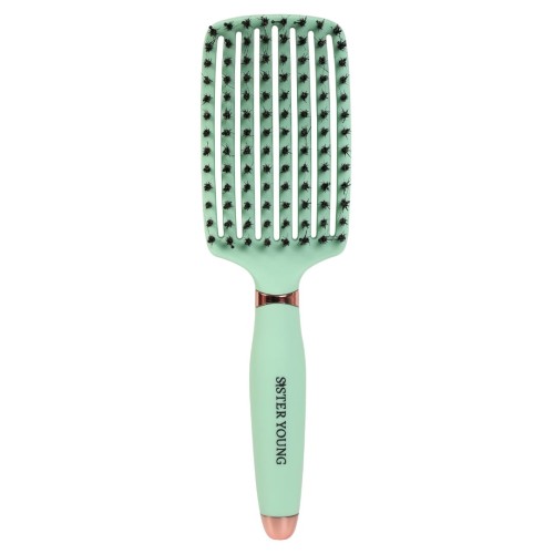Sister Young OVIA Fresh Mint - szczotka do włosów z włosiem dzika i nylonowymi szpilkami