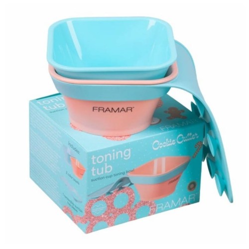 Framar Tonning Tub Cookie Cutter - zestaw 2 miseczek do koloryzacji z praktycznym rękawem