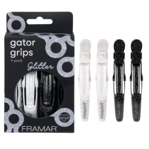 Framar Gator Clips Glitter - klipsy krokodylki 4szt. 