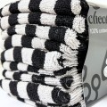 Framar Salon Towels Black & White Checkered Style - bawełniane ręczniki 6pak