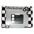 Framar Salon Towels Black & White Checkered Style - bawełniane ręczniki 6pak