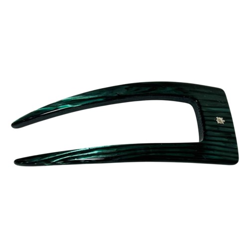 Turtle Story Square Fork Deep Water - spinka do włosów hand made