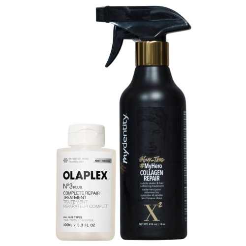 Olaplex No.3PLUS Complete Repair Treatment 100ml+  Mydentity Myhero X2 Collagen Repair & Hair Softening Treatment - regeneracja kolagenowa