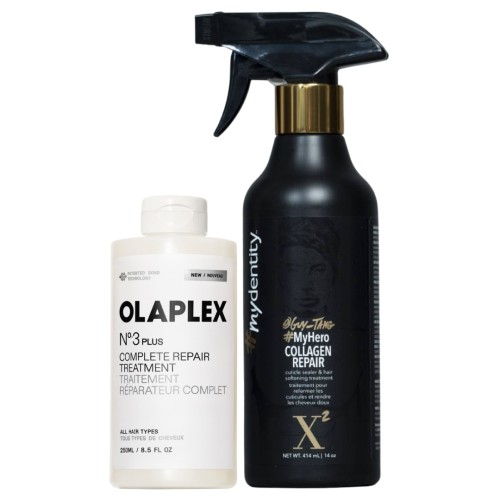 Olaplex No.3PLUS Complete Repair Treatment 250ml+ Mydentity Myhero X2 Collagen Repair & Hair Softening Treatment - regeneracja kolagenowa