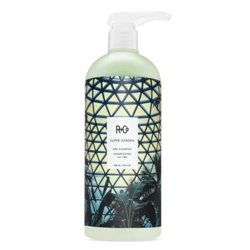R+Co Super Garden CBD Shampoo - łagodzący szampon do włosów 1000ml