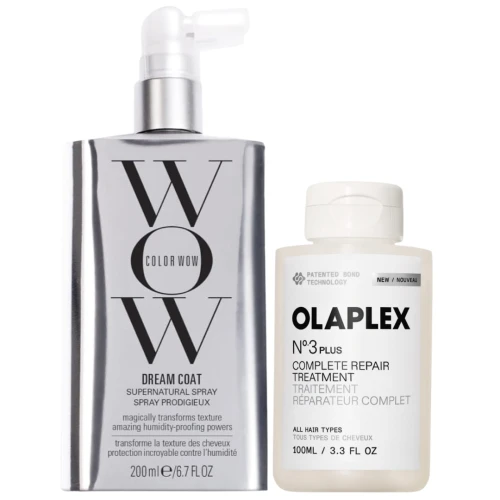 Color Wow Dream Coat & Olaplex No.3PLUS Set – zestaw wygładzająco-regenerujący do włosów puszących się i zniszczonych