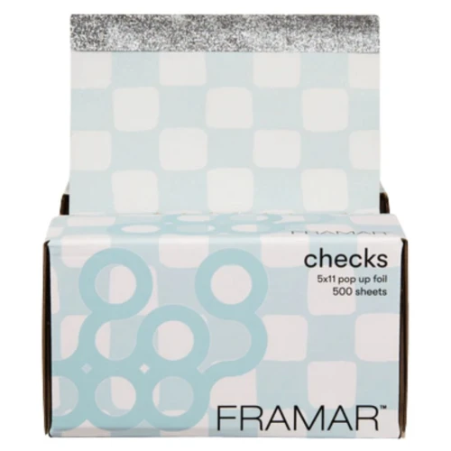 Framar 5x11 Pop Ups Checks Light Blue - folia do koloryzacji w arkuszach, 500sztuk