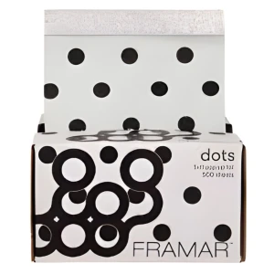 Framar 5x11 Pop-Ups Polka Dots Black&White - folia do koloryzacji w arkuszach, 500sztuk