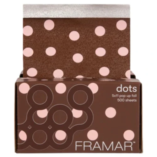 Framar 5x11 Pop-Ups Polka Dots Chocolate - folia do koloryzacji w arkuszach, 500sztuk