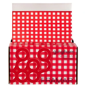 Framar 5x11 Pop-Ups Gingham Red - folia do koloryzacji w arkuszach, 500sztuk