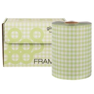 Framar Embossed Roll Medium Gingham Green  - folia do koloryzacji w rolce