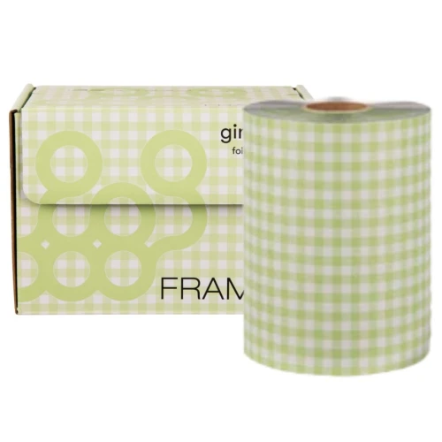 Framar Embossed Roll Medium Gingham Green - folia do koloryzacji w rolce