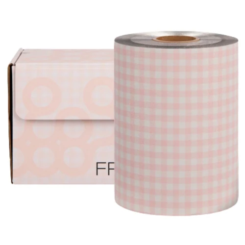 Framar Embossed Roll Medium Gingham Pink - folia do koloryzacji w rolce