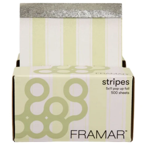 Framar 5x11 Pop Ups Stripes Celery - folia do koloryzacji w arkuszach, 500sztuk