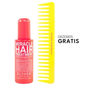 ELEVEN Australia Miracle Hair Treatment  – kuracja bez spłukiwania limitowana neonowa edycja z grzebieniem 125 ml