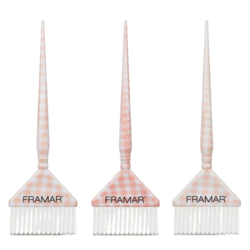 Framar Big Daddy Brush Set Peach Please - zestaw szerokich pędzli, 3 sztuki