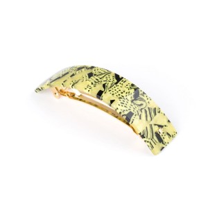 Turtle Story Ophelia Stracciatella Yellow - spinka do włosów hand made