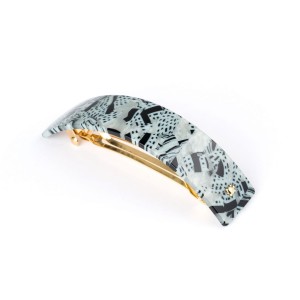 Turtle Story Ophelia Stracciatella Grey - spinka do włosów hand made