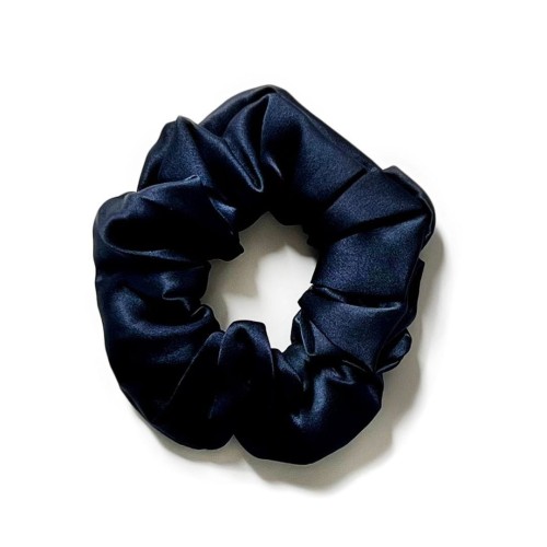 Jedwabna Gumka do Włosów Midi Granatowa Giove