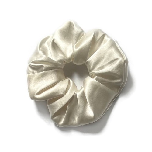 Jedwabna Gumka do Włosów Maxi Biała Giove