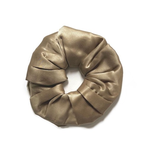 Jedwabna Gumka do Włosów Maxi Ciemny Beż Giove