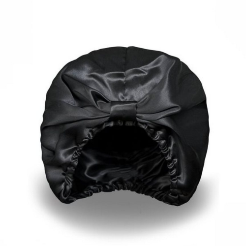 Jedwabny Turban do Włosów Czarny Giove