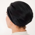 Jedwabny Turban do Włosów Czarny Giove 3