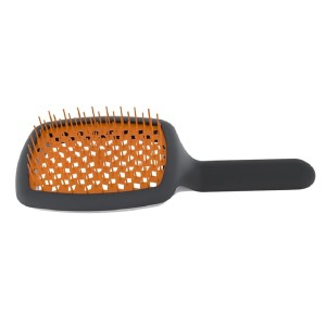 Janeke Superbrush Curvy M czarno-pomarańczowa - szczotka do włosów