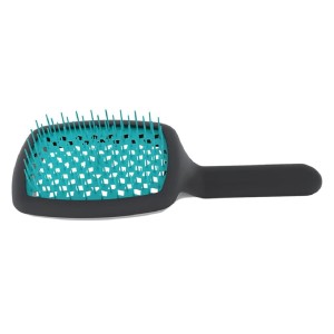 Janeke Superbrush Curvy M czarno-niebieska - szczotka do włosów