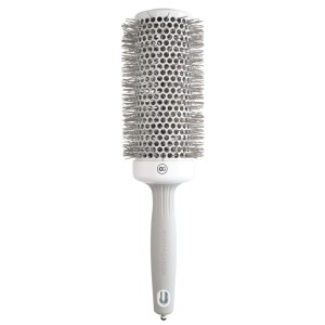 Olivia Garden Expert Blowout Speed Shine Wavy Bristles White&Grey - szczotka do modelowania 55 mm 