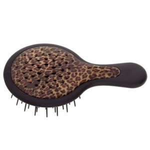 Janeke Superbrush Mini czarna leopard - szczotka silikonowa